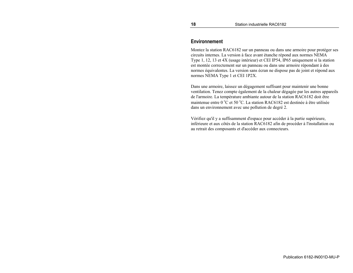 Environnement | Rockwell Automation 6182 Industrial Computer Installation Instructions User Manual | Page 18 / 92