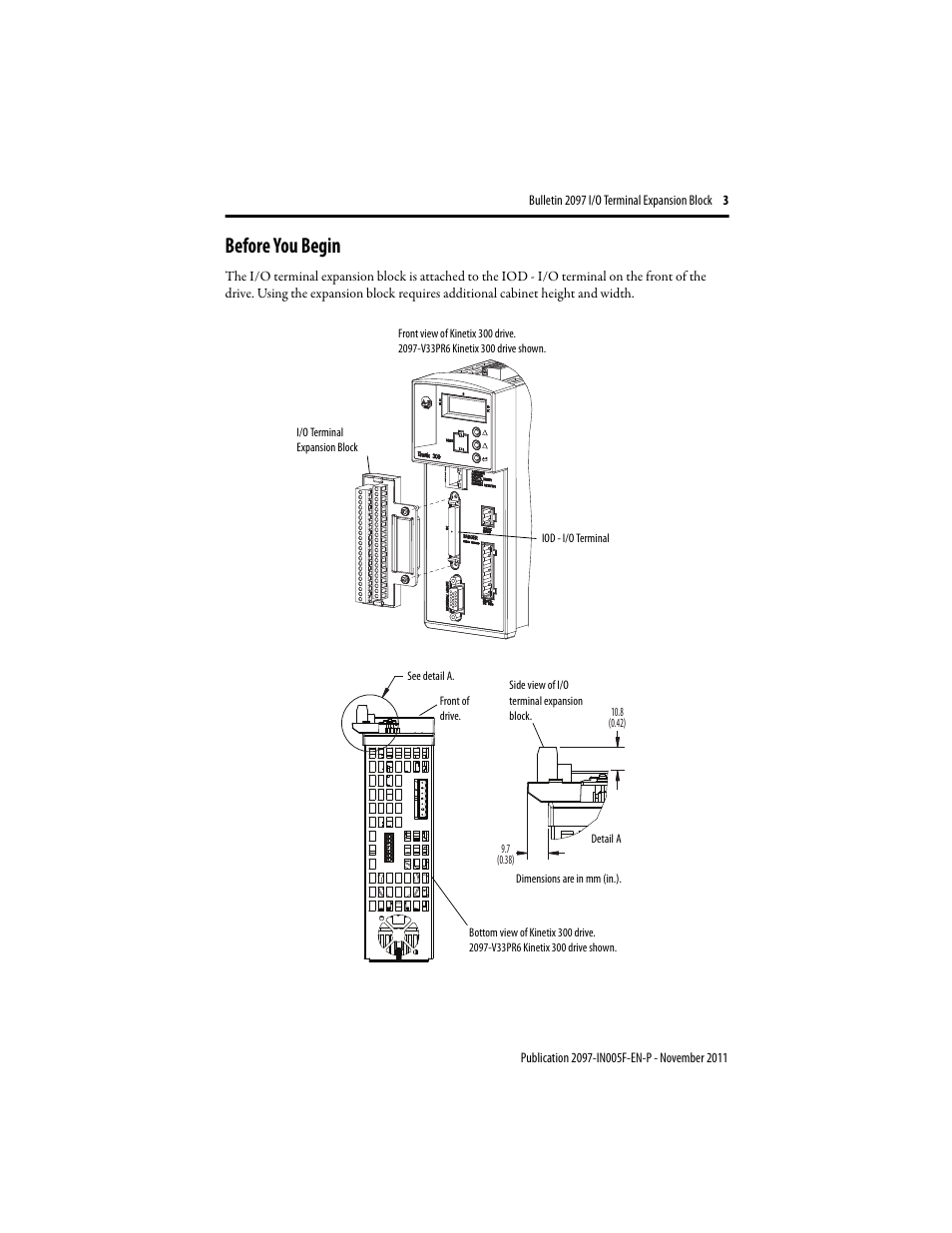 Before you begin | Rockwell Automation 2097-TB1 I/O Terminal Expansion Block Installation Instructions User Manual | Page 3 / 8