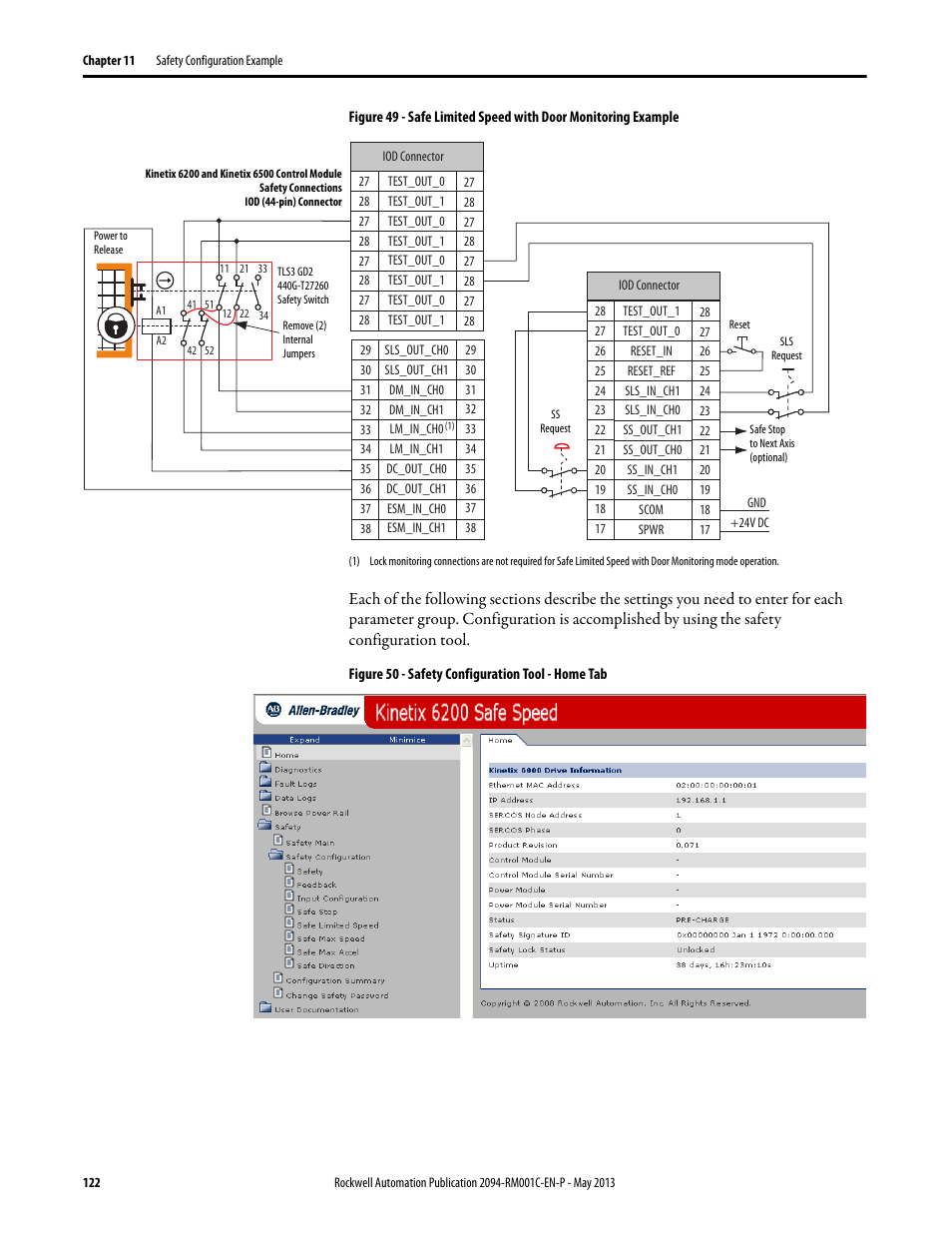 Rockwell Automation 2094-EN02D-M01-S1 Kinetix 6200 and Kinetix 6500 Safe Speed Monitoring Safety Reference Manual User Manual | Page 122 / 156