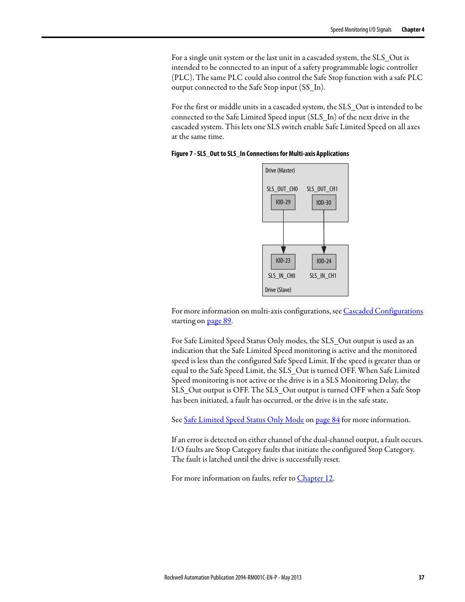 Rockwell Automation 2094-EN02D-M01-S1 Kinetix 6200 and Kinetix 6500 Safe Speed Monitoring Safety Reference Manual User Manual | Page 37 / 156