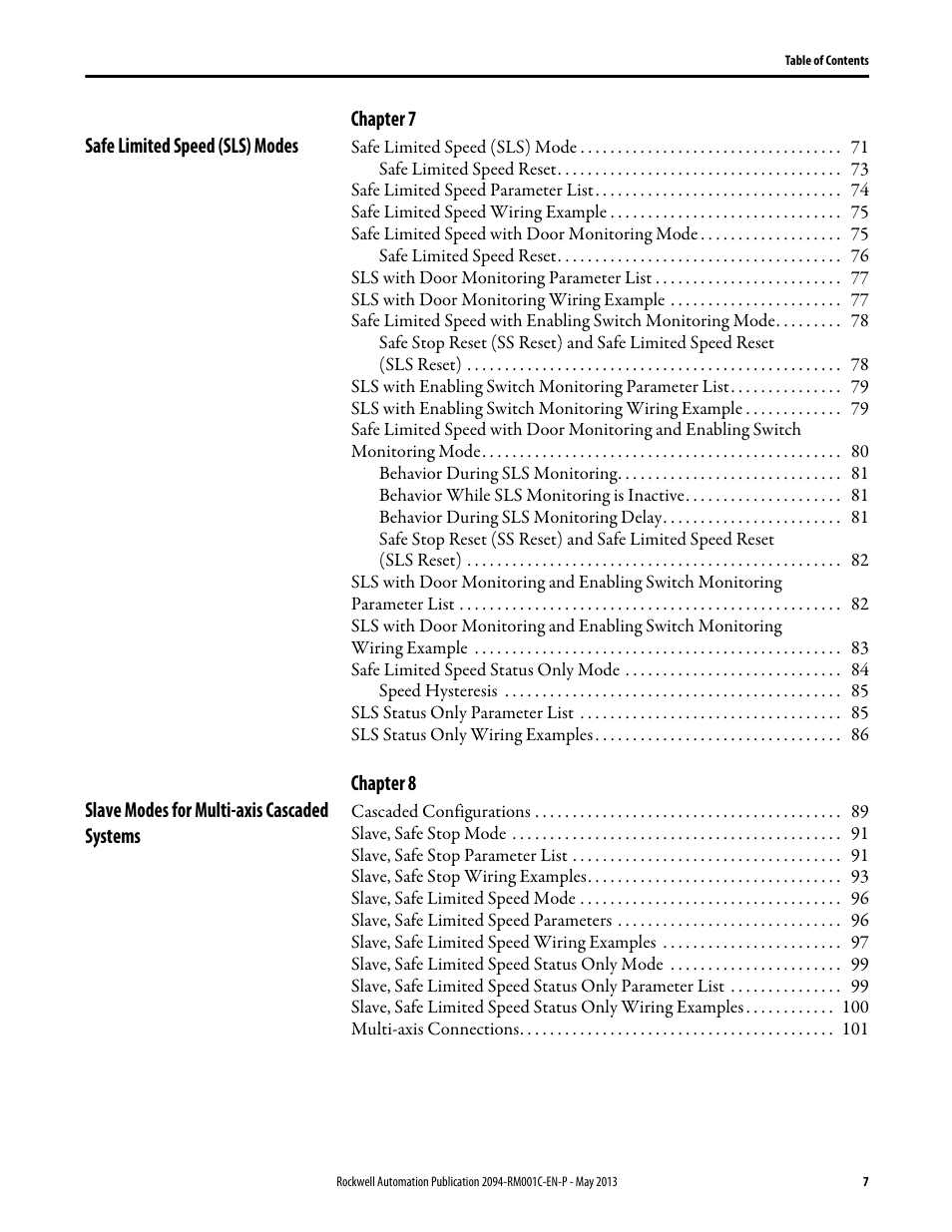 Rockwell Automation 2094-EN02D-M01-S1 Kinetix 6200 and Kinetix 6500 Safe Speed Monitoring Safety Reference Manual User Manual | Page 7 / 156