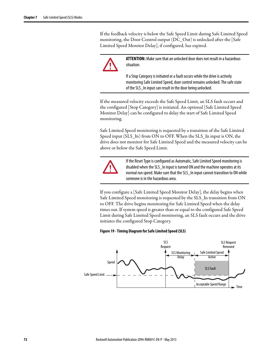 Rockwell Automation 2094-EN02D-M01-S1 Kinetix 6200 and Kinetix 6500 Safe Speed Monitoring Safety Reference Manual User Manual | Page 72 / 156