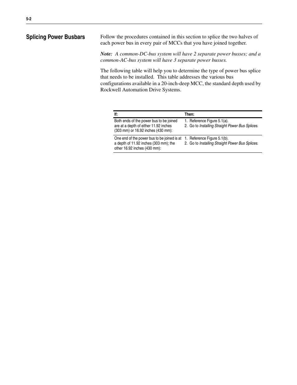 Splicing power busbars, Splicing power busbars -2 | Rockwell Automation 2300 Family of Drive Systems Hardware User Manual | Page 42 / 68