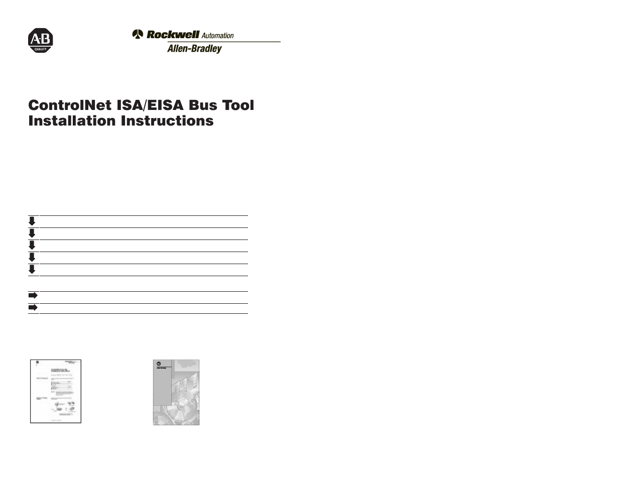 Rockwell Automation 9220-KTCT INSTL.INSTR CONTROLNET ISA/EISA User Manual | 24 pages