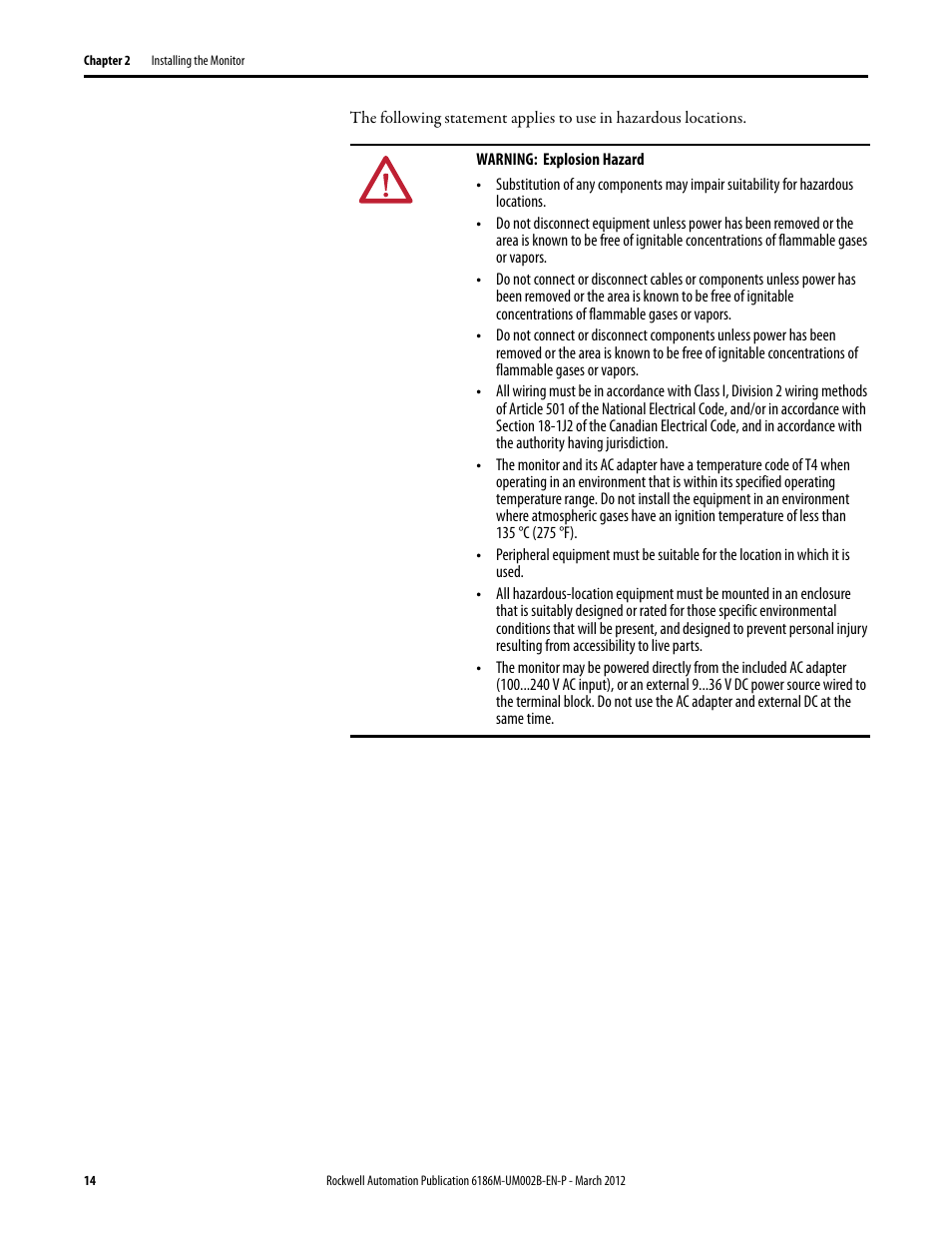 Rockwell Automation 6186M-xxxx Industrial Performance Monitors User Manual User Manual | Page 14 / 64