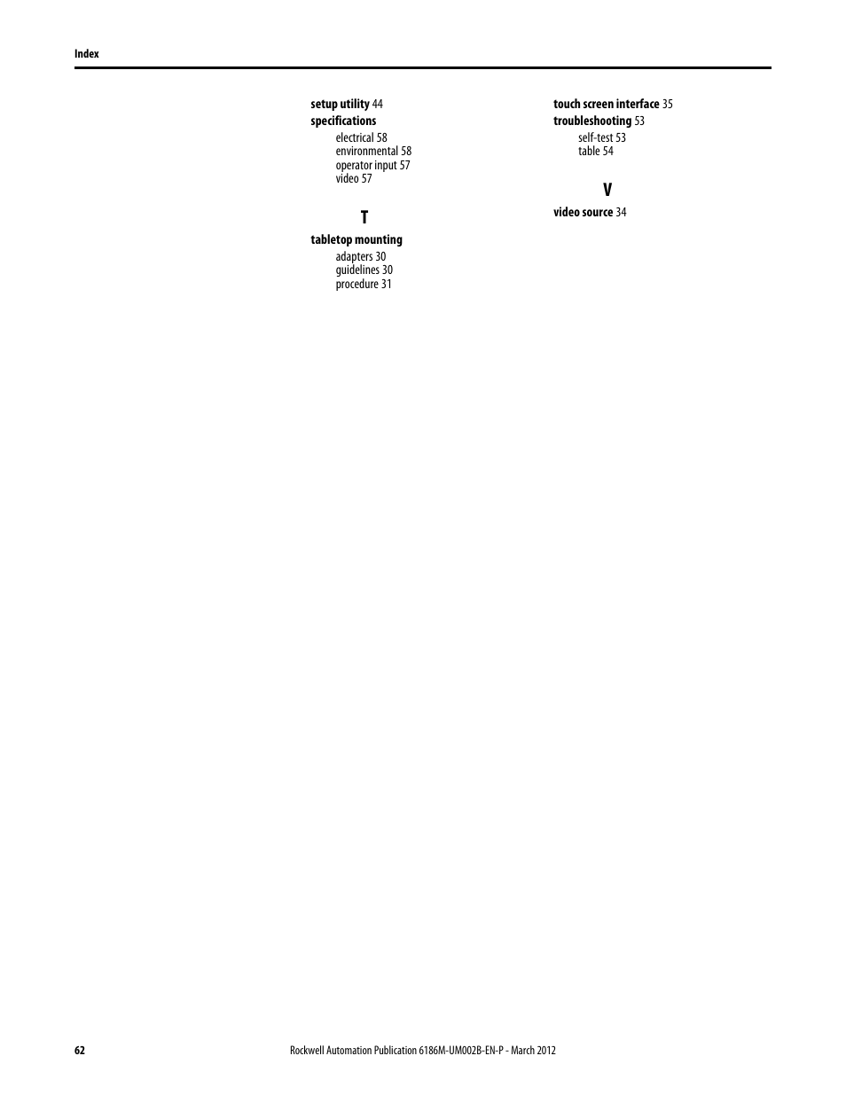 Rockwell Automation 6186M-xxxx Industrial Performance Monitors User Manual User Manual | Page 62 / 64