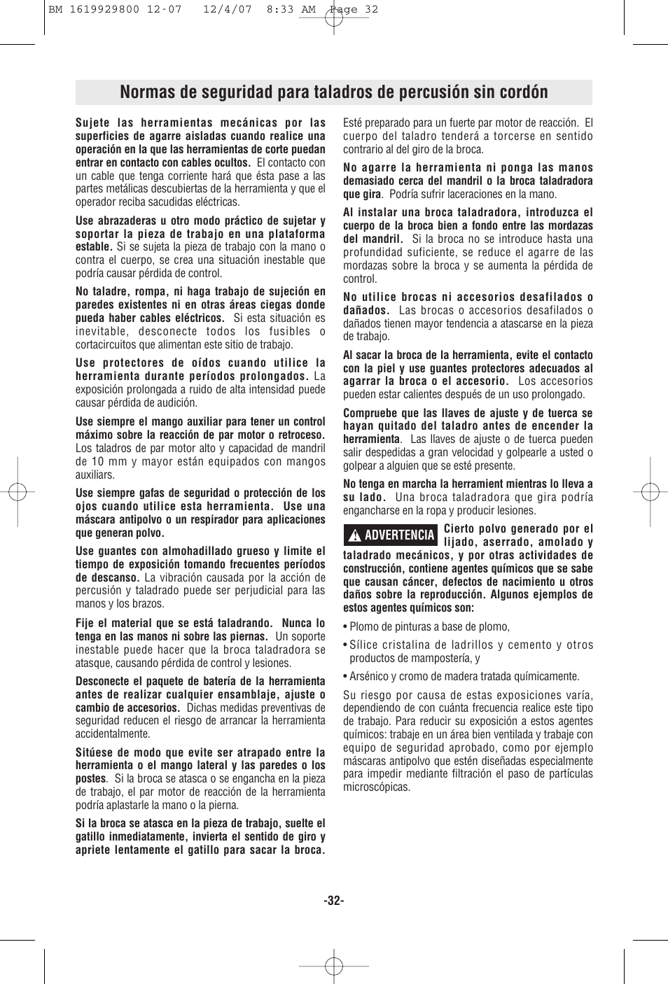 Bosch 11536C User Manual | Page 32 / 44