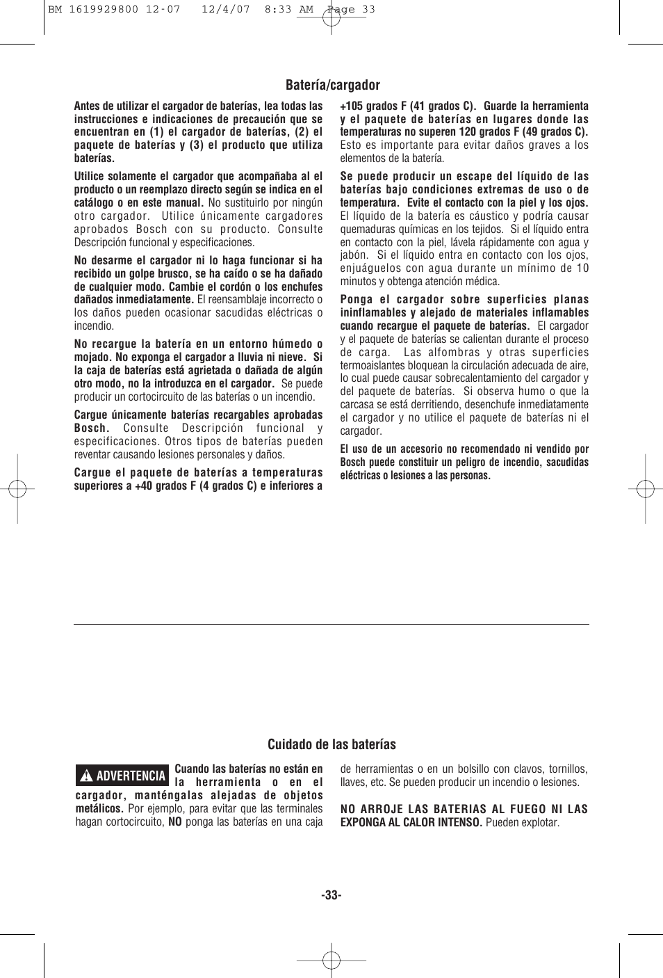 Bosch 11536C User Manual | Page 33 / 44