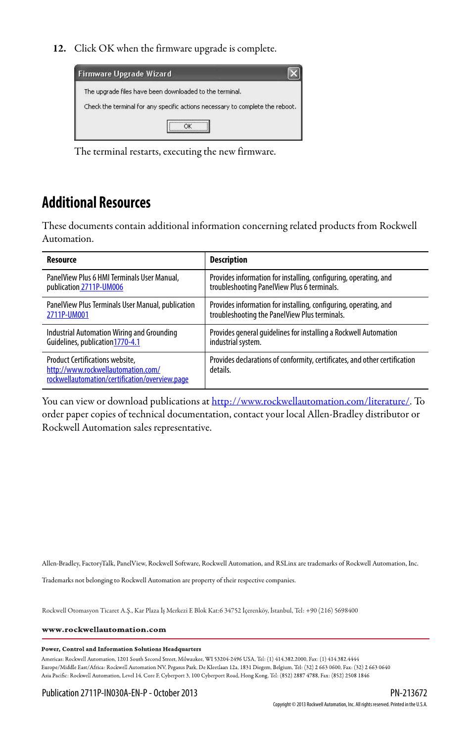 Additional resources | Rockwell Automation 2711P-RDKxxx_RDTxxx_RTBxxx LED Display Modules User Manual | Page 12 / 12