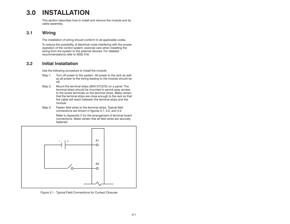 0 installation, 1 wiring, 2 initial installation | Rockwell Automation 57C419 5V-24V DC Input Module User Manual | Page 13 / 48