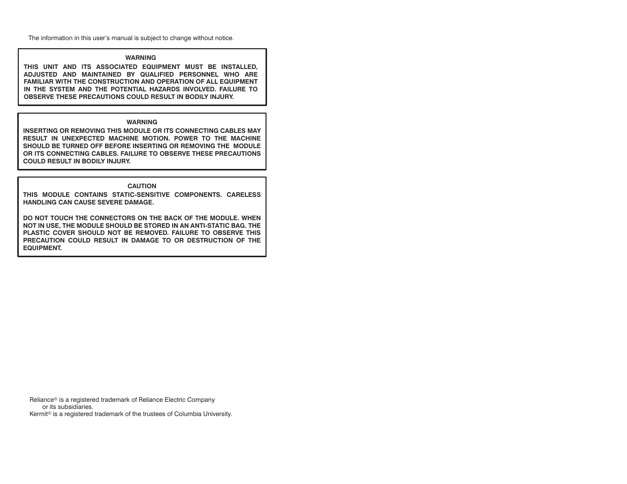Warning notices | Rockwell Automation 57C419 5V-24V DC Input Module User Manual | Page 2 / 48