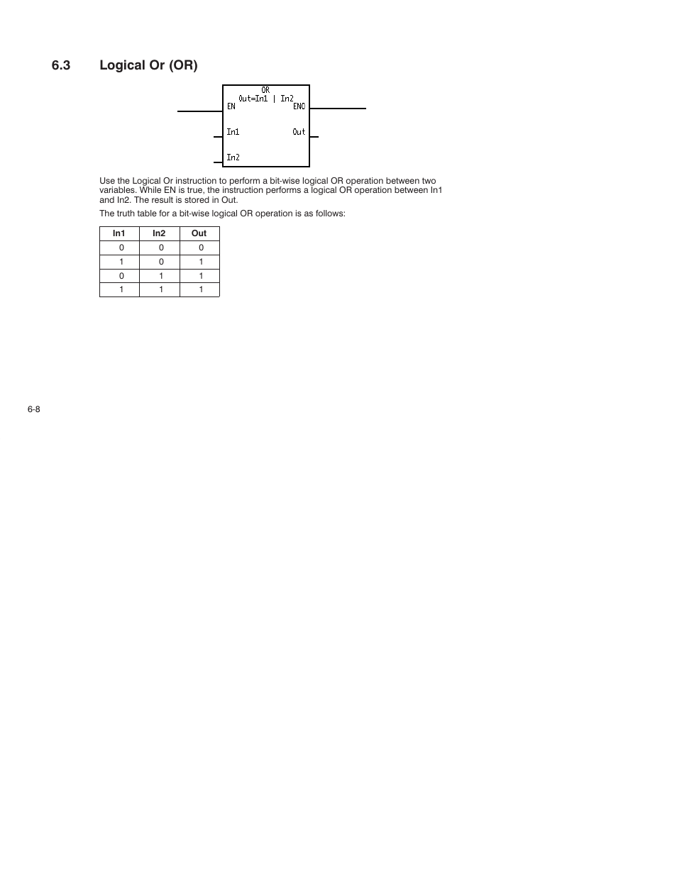 3 logical or (or) | Rockwell Automation AutoMax Enhanced Ladder Language Reference Manual User Manual | Page 140 / 352