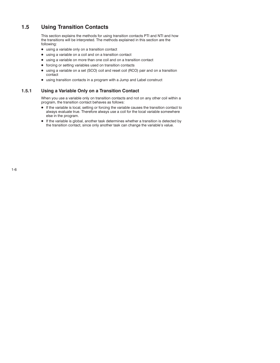 5 using transition contacts | Rockwell Automation AutoMax Enhanced Ladder Language Reference Manual User Manual | Page 22 / 352