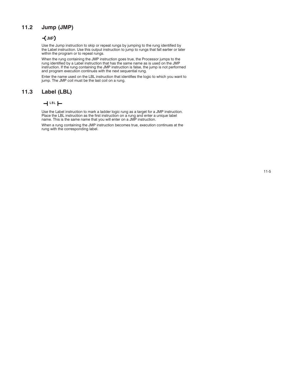 2 jump (jmp), 3 label (lbl) | Rockwell Automation AutoMax Enhanced Ladder Language Reference Manual User Manual | Page 249 / 352