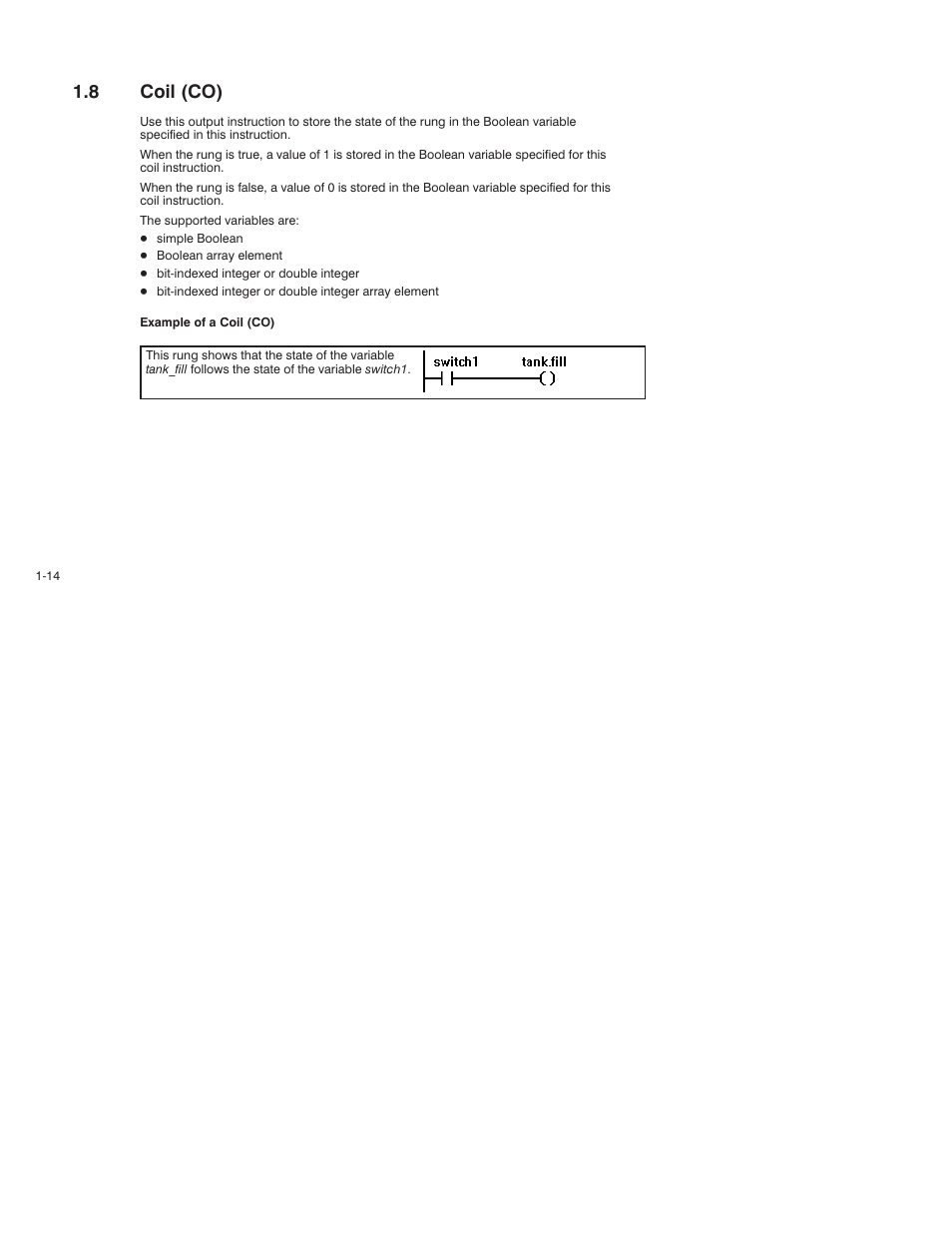 8 coil (co) | Rockwell Automation AutoMax Enhanced Ladder Language Reference Manual User Manual | Page 30 / 352