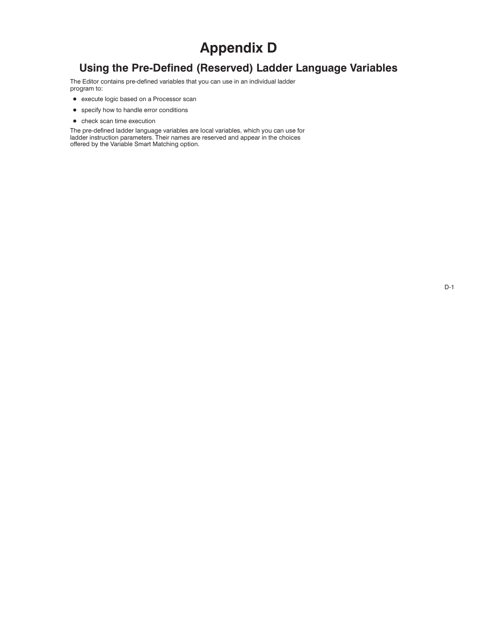 Appendix d | Rockwell Automation AutoMax Enhanced Ladder Language Reference Manual User Manual | Page 303 / 352