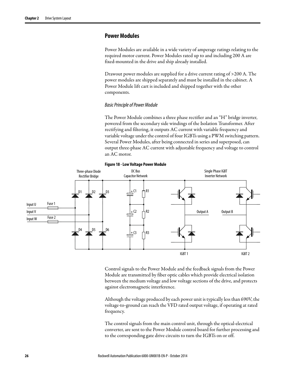 Power modules | Rockwell Automation 6012DB PowerFlex Medium Voltage Variable Frequency Drive User Manual | Page 26 / 138