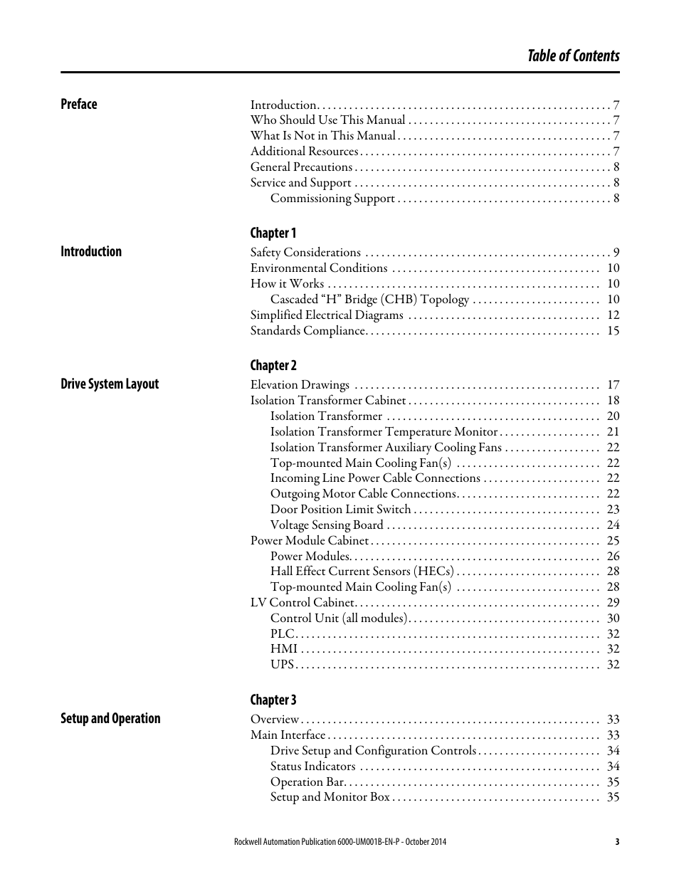 Rockwell Automation 6012DB PowerFlex Medium Voltage Variable Frequency Drive User Manual | Page 3 / 138