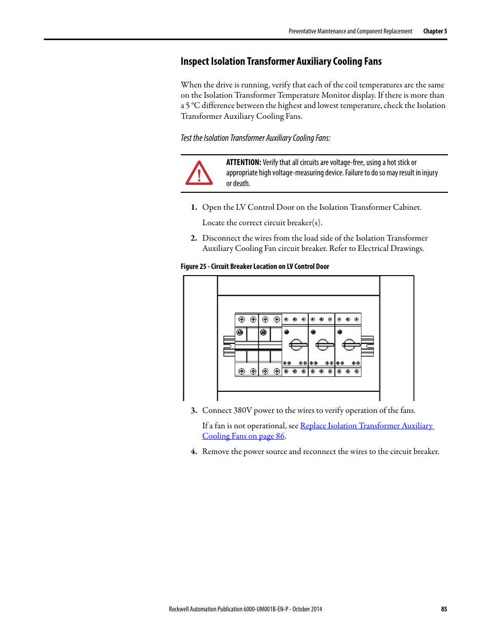 Rockwell Automation 6012DB PowerFlex Medium Voltage Variable Frequency Drive User Manual | Page 85 / 138