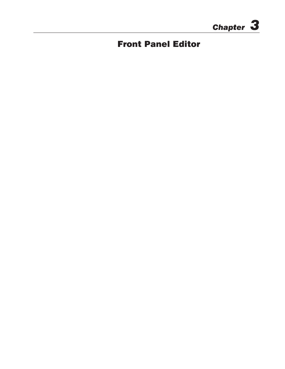 3 - front panel editor, Functions of the front panel editor (fpe), Front panel editor | Chapter | Rockwell Automation 2706-M1 MESSAGEVIEW 421 HARDWARE MANUAL User Manual | Page 24 / 135