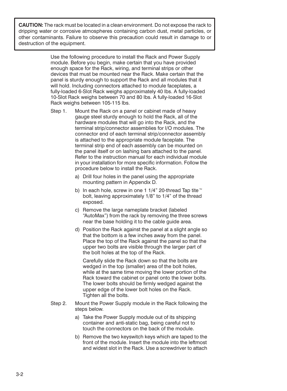 Rockwell Automation 57C332 AutoMax Power Supply Module and Racks User Manual | Page 18 / 44