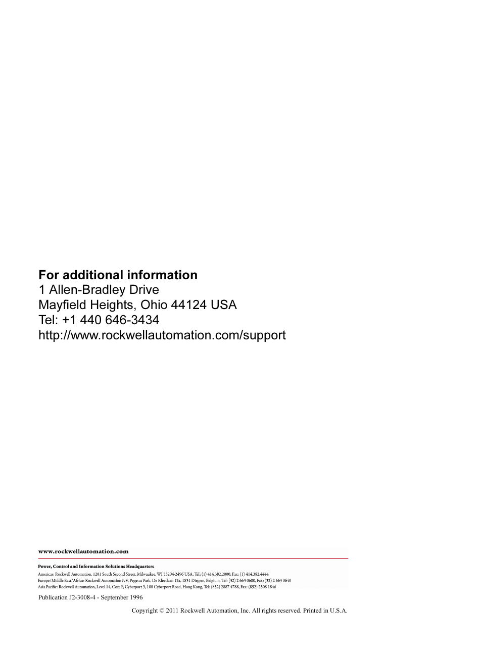 Rockwell Automation 57C332 AutoMax Power Supply Module and Racks User Manual | Page 44 / 44