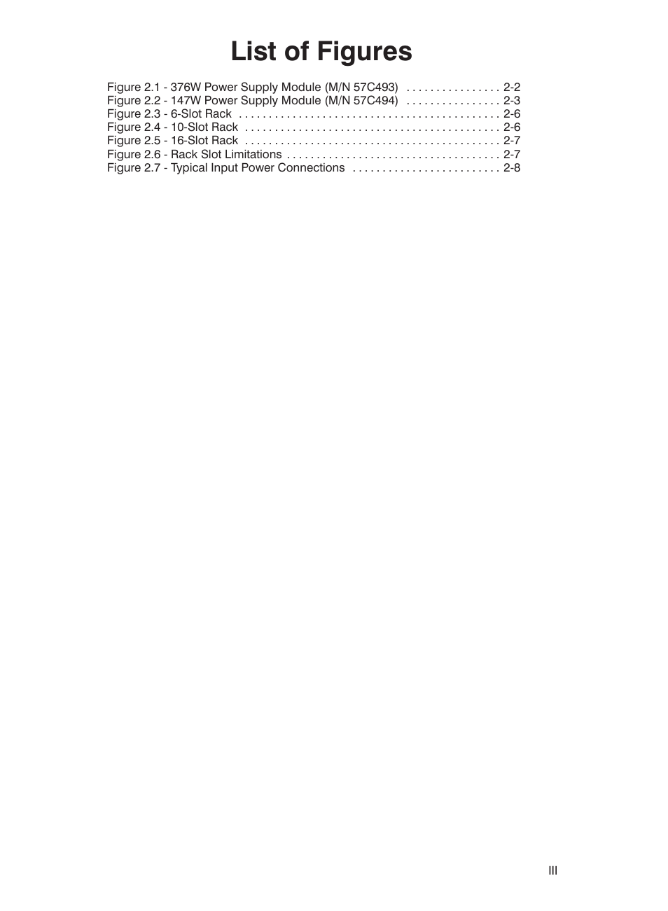 List of figures | Rockwell Automation 57C332 AutoMax Power Supply Module and Racks User Manual | Page 5 / 44
