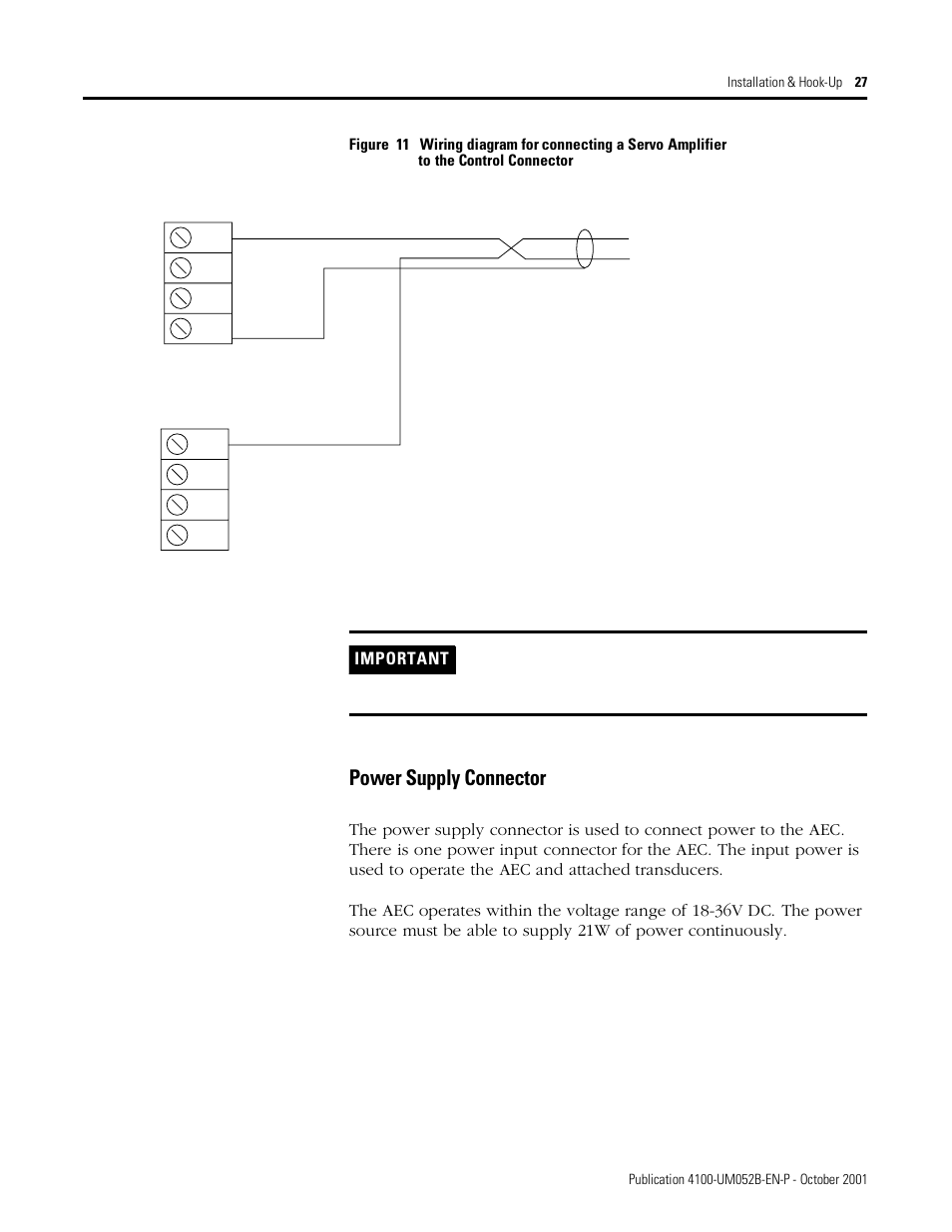 Power supply connector, Plug a plug b | Rockwell Automation 4100 AEC Absolute Encoder Converter Installation User Manual | Page 35 / 61