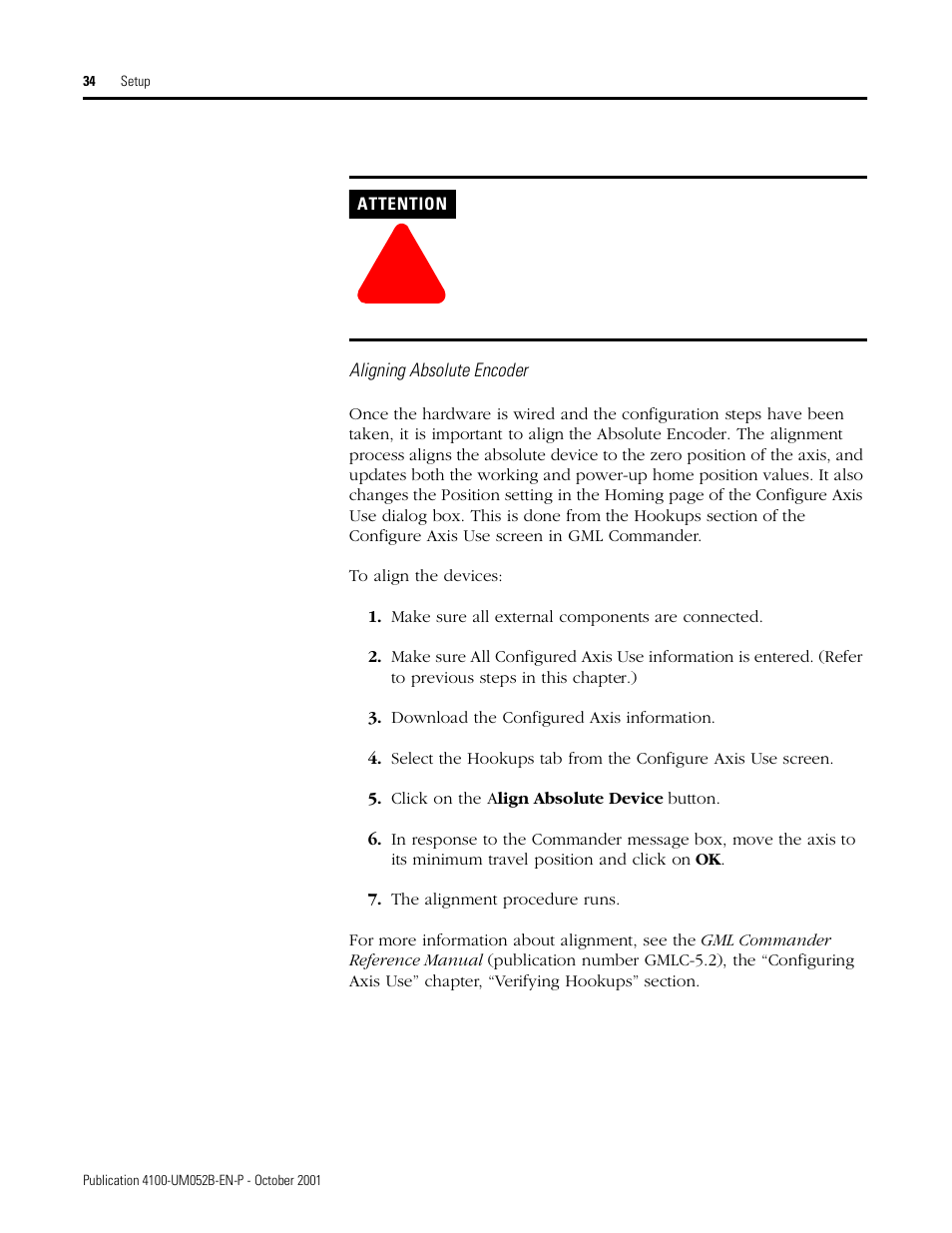 Aligning absolute encoder | Rockwell Automation 4100 AEC Absolute Encoder Converter Installation User Manual | Page 42 / 61