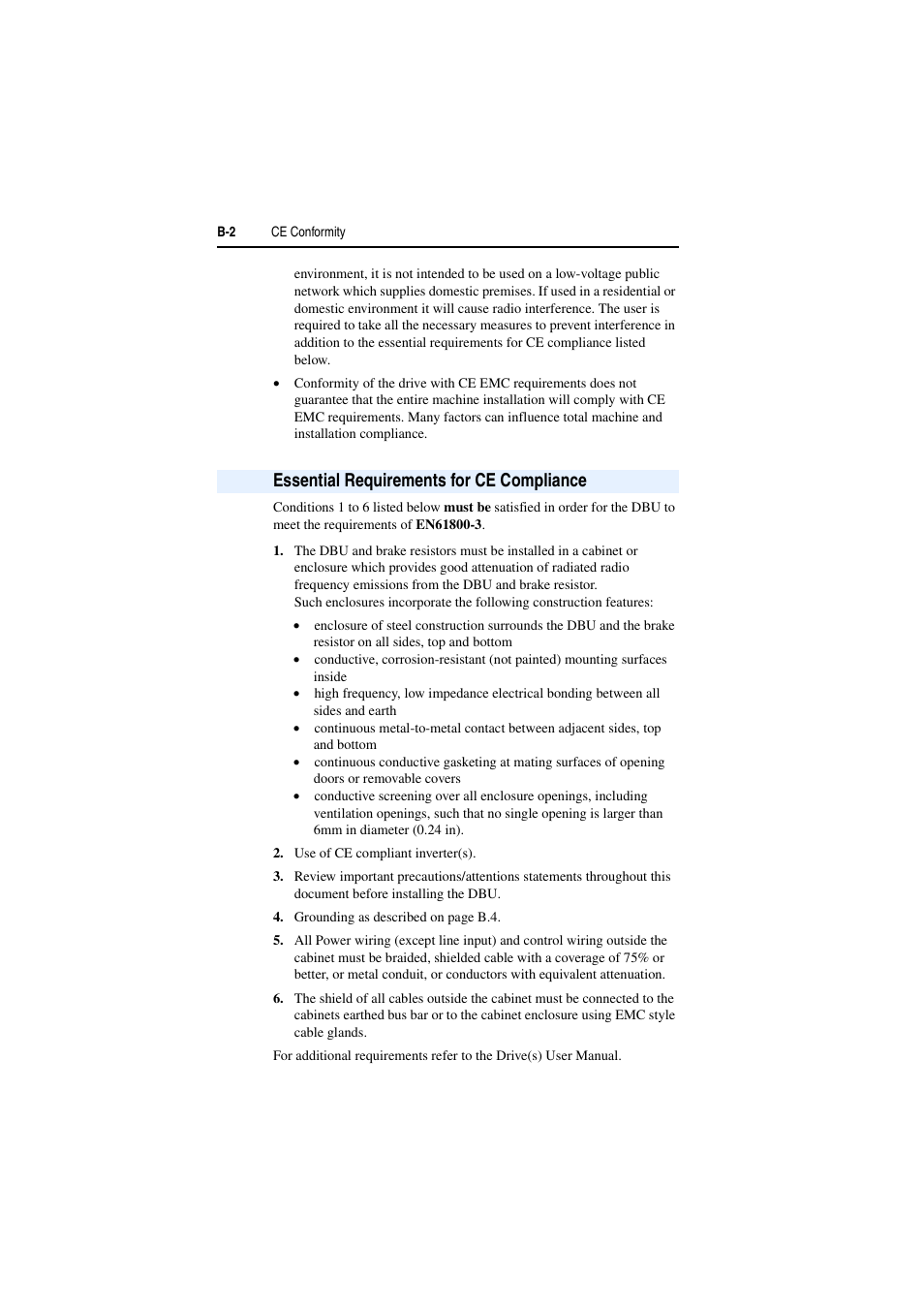 Essential requirements for ce compliance | Rockwell Automation AK DBU - Dynamic Braking Unit 600/690 VAC User Manual | Page 32 / 56