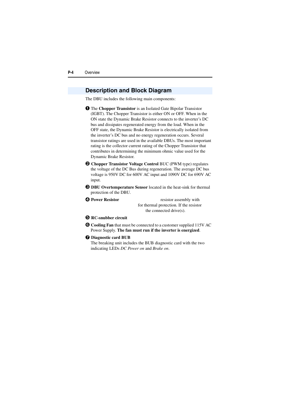 Description and block diagram | Rockwell Automation AK DBU - Dynamic Braking Unit 600/690 VAC User Manual | Page 8 / 56