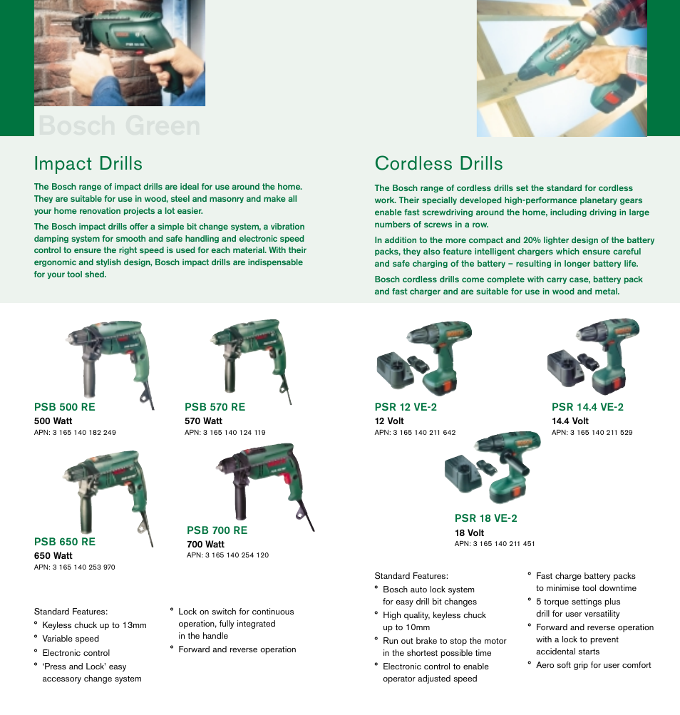 Bosch cordless drills User Manual | 8 pages