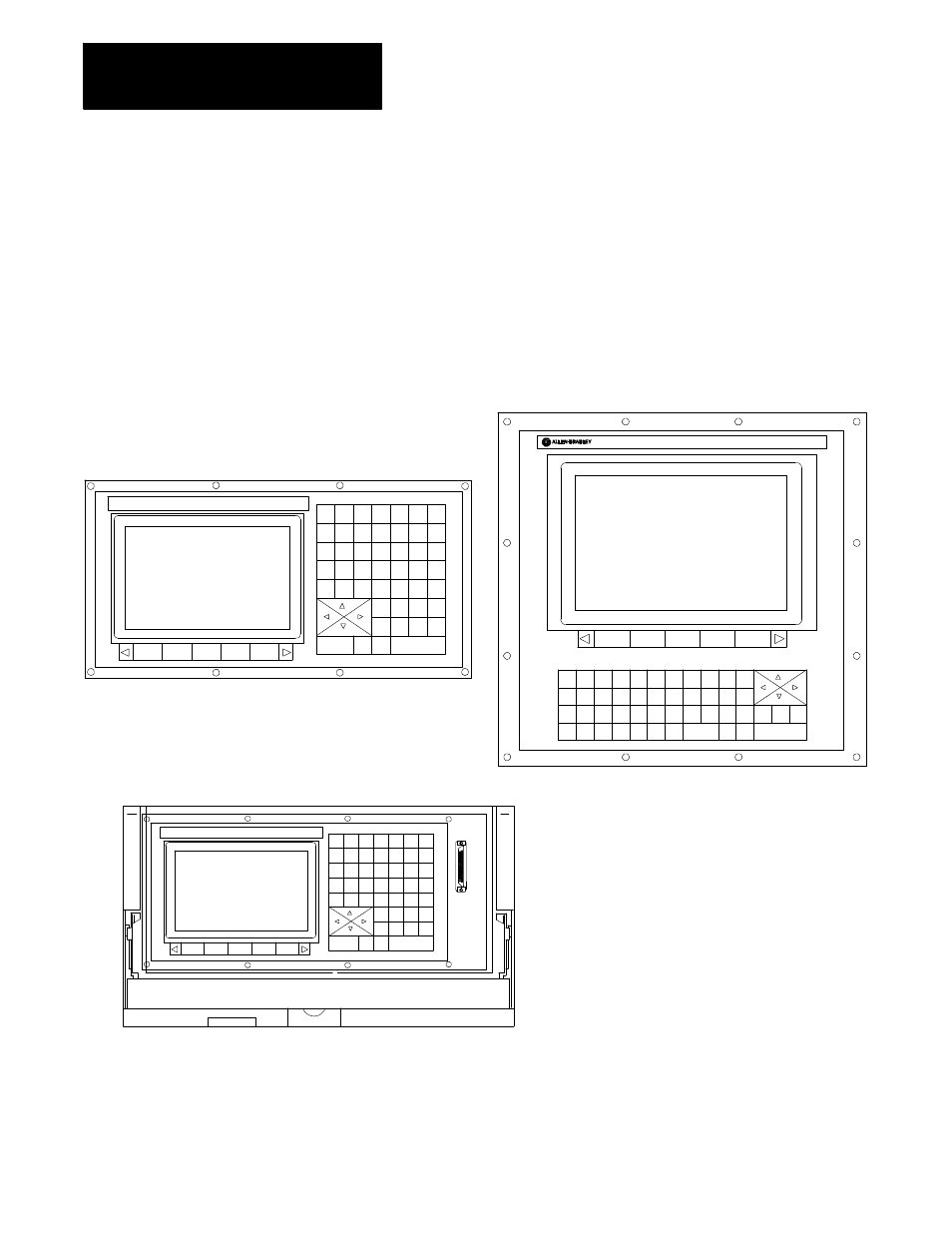 Figure 1b.6 operator panels, 1b-8, Crt and flat panel) | Rockwell Automation 8520 9/Series CNC Integration Maintenance Manual Documentation Set User Manual | Page 34 / 898