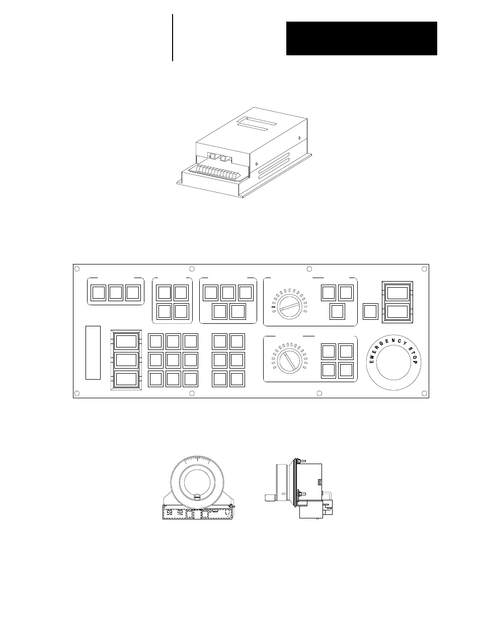 Figure 1b.9 hand pulse generator, 1b-9, Front side | Rockwell Automation 8520 9/Series CNC Integration Maintenance Manual Documentation Set User Manual | Page 35 / 898
