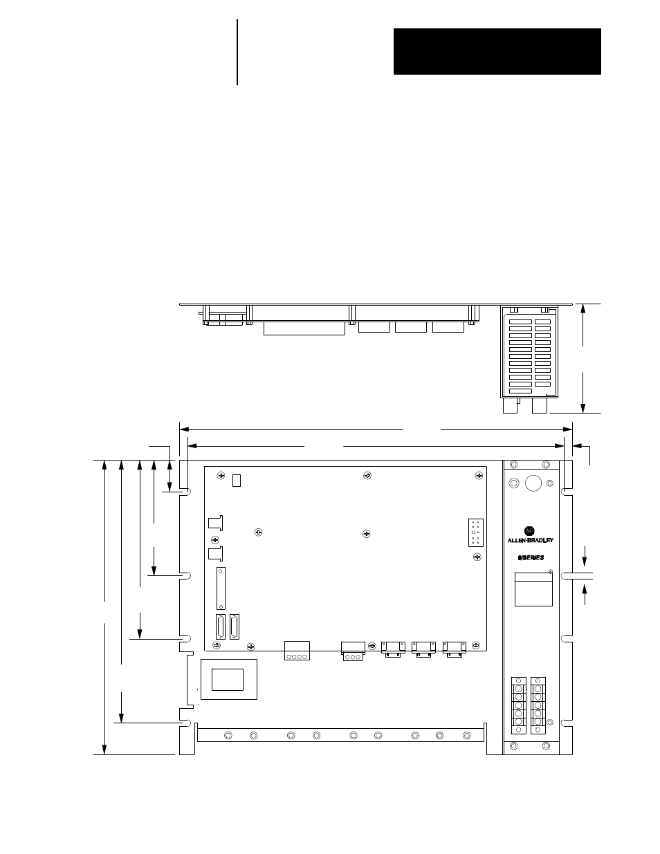Mounting dimensions, 2b.0 processor dimensions | Rockwell Automation 8520 9/Series CNC Integration Maintenance Manual Documentation Set User Manual | Page 58 / 898