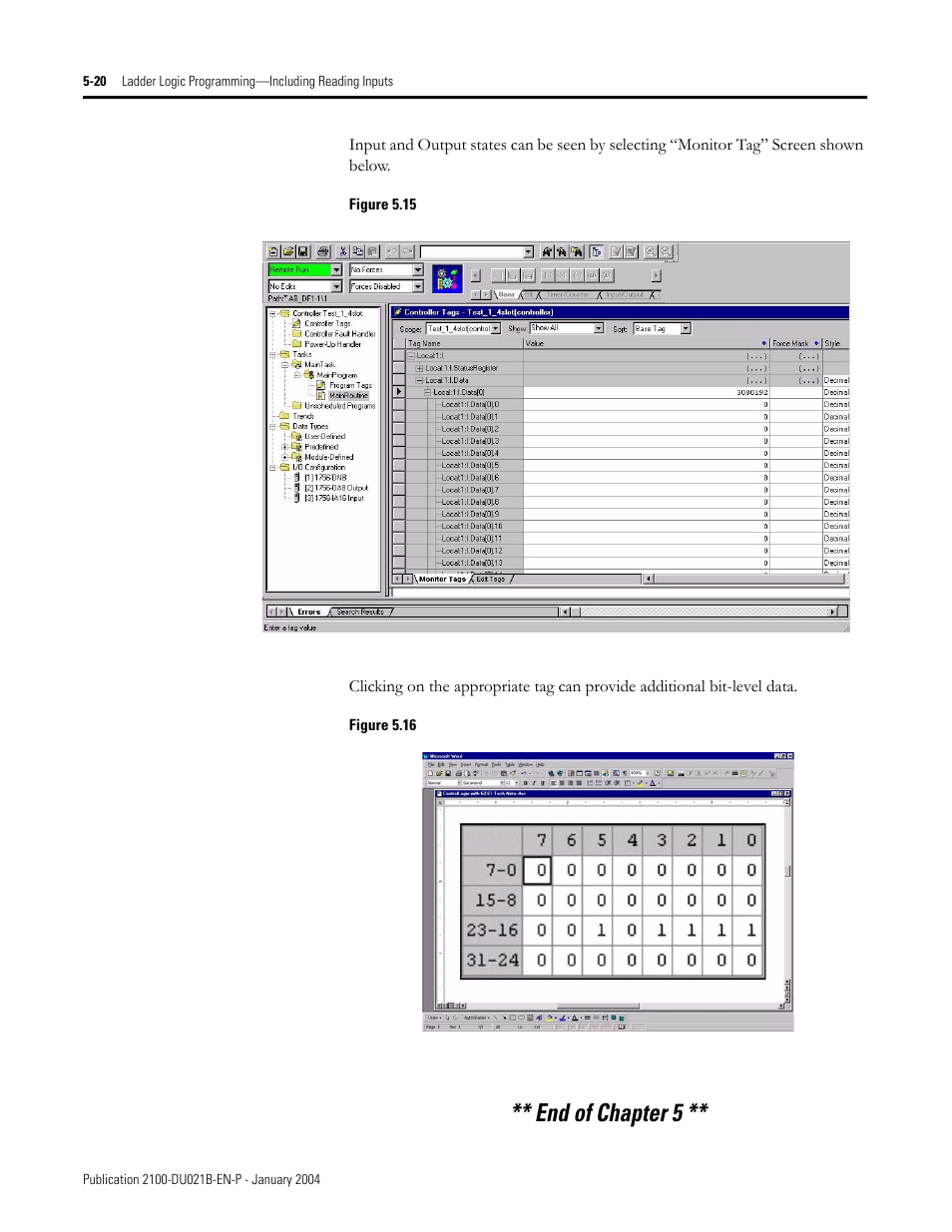 End of chapter 5 | Rockwell Automation 2100-GK61 DeviceNet to SCANport User Manual | Page 205 / 212