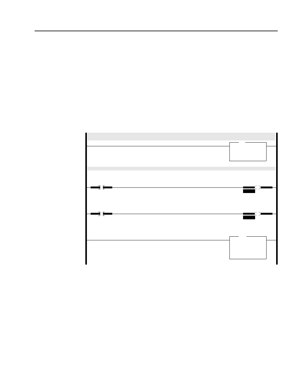 Slc ladder logic program example, Figure 5.6 example slc ladder logic program | Rockwell Automation 2100-GK61 DeviceNet to SCANport User Manual | Page 85 / 212