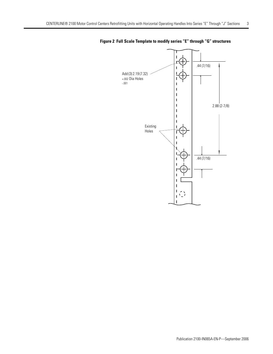 Rockwell Automation 2100 CENTERLINE MCC Retrofitting Units with Horizontal Operating Handles User Manual | Page 3 / 6