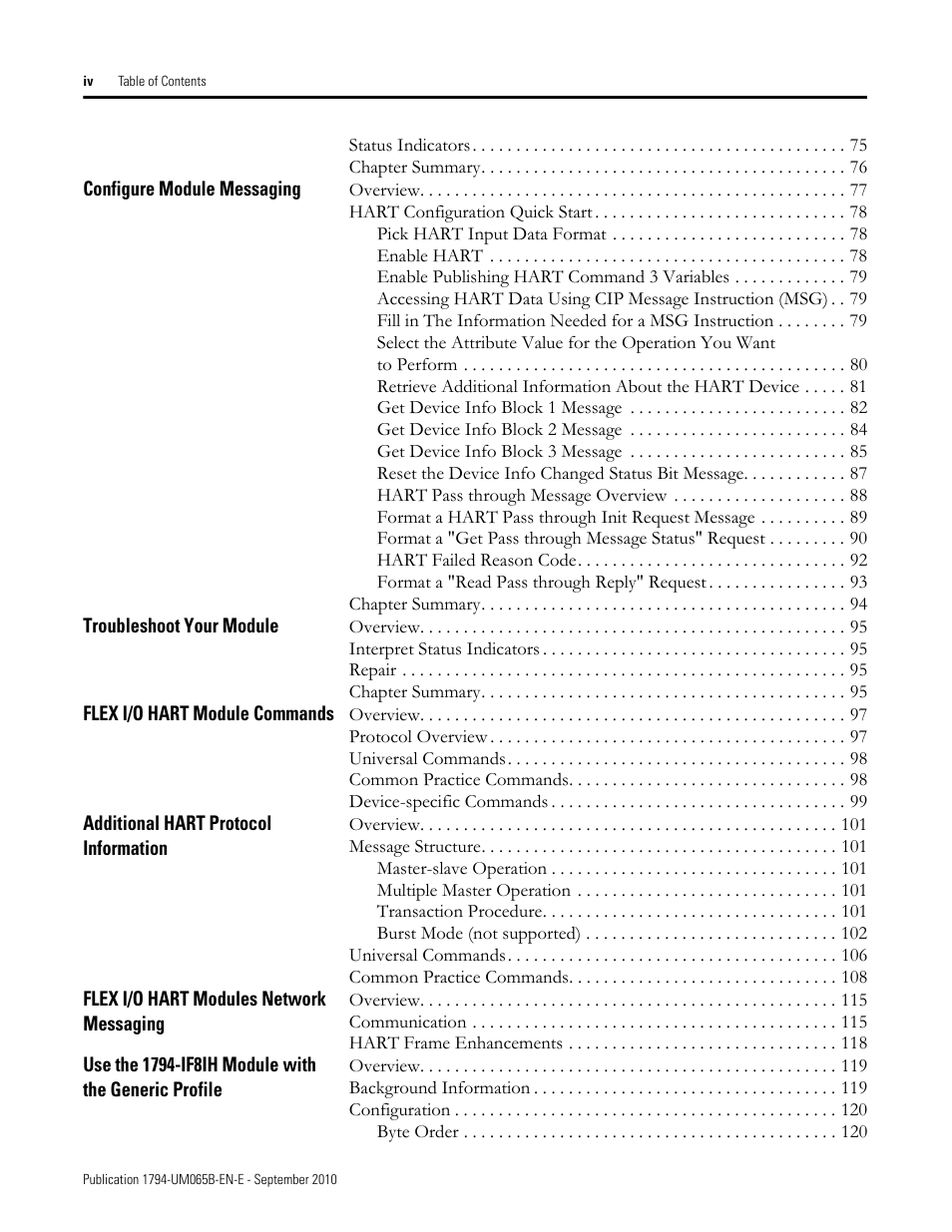 Rockwell Automation 1794-OF8IH FLEX Isolated Input/Output HART Analog Modules User Manual | Page 10 / 164