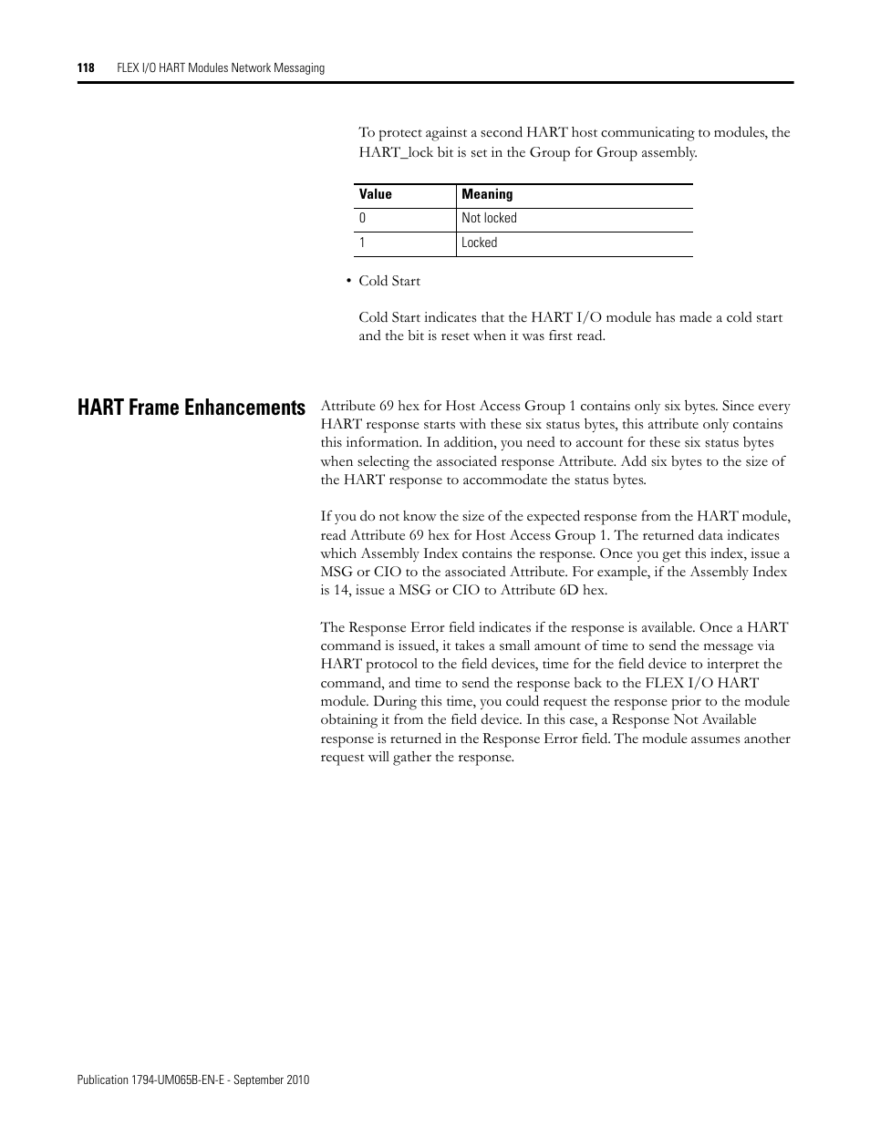 Hart frame enhancements | Rockwell Automation 1794-OF8IH FLEX Isolated Input/Output HART Analog Modules User Manual | Page 130 / 164