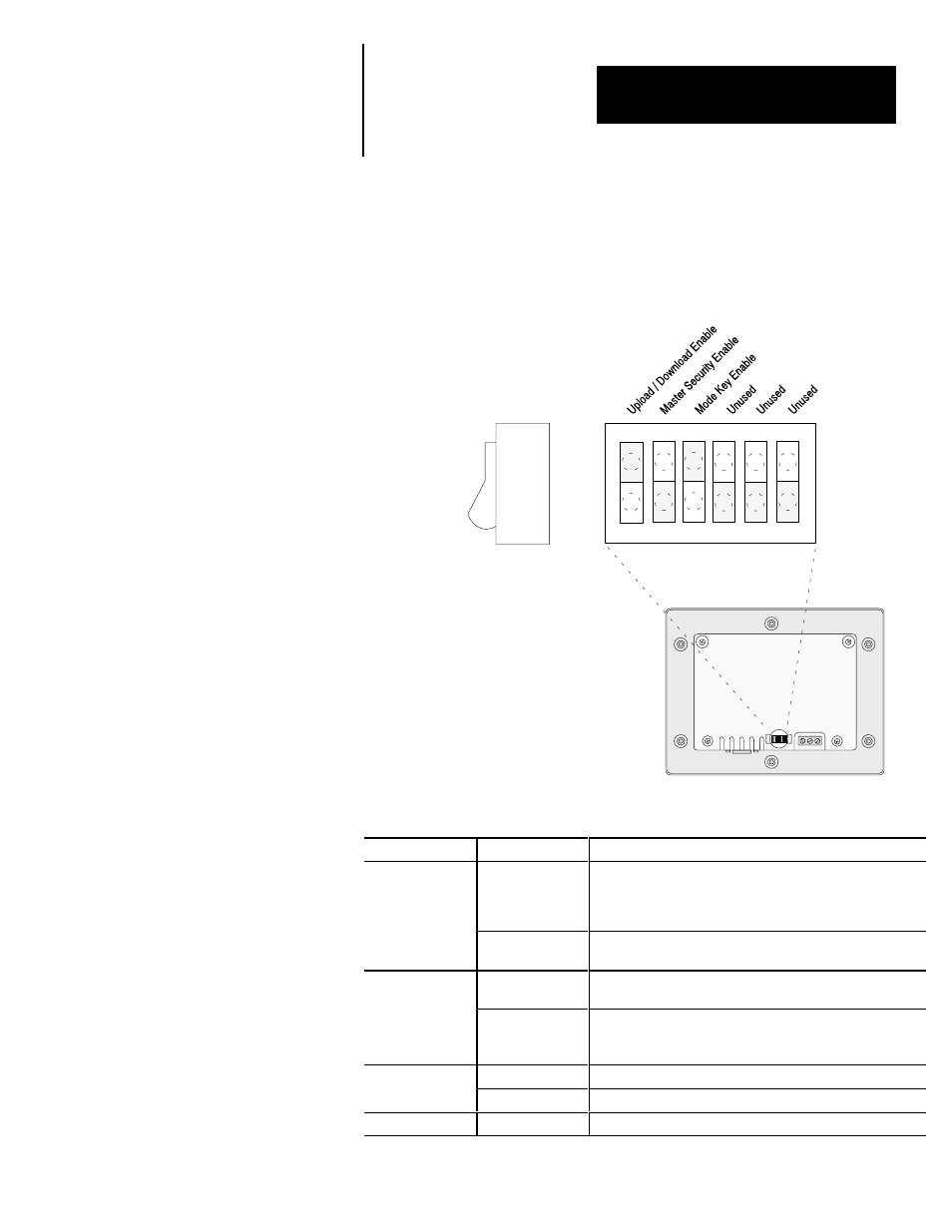 Dip switches | Rockwell Automation 2707-M232P3_M485P3 DTAM Micro Operator Interface Module User Manual | Page 17 / 124