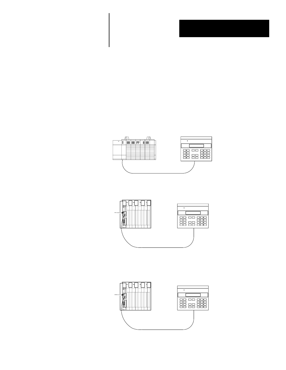 Connecting rs-485 devices, Plc-5 channel 0, Slc controller dh485 port | Rockwell Automation 2707-M232P3_M485P3 DTAM Micro Operator Interface Module User Manual | Page 65 / 124