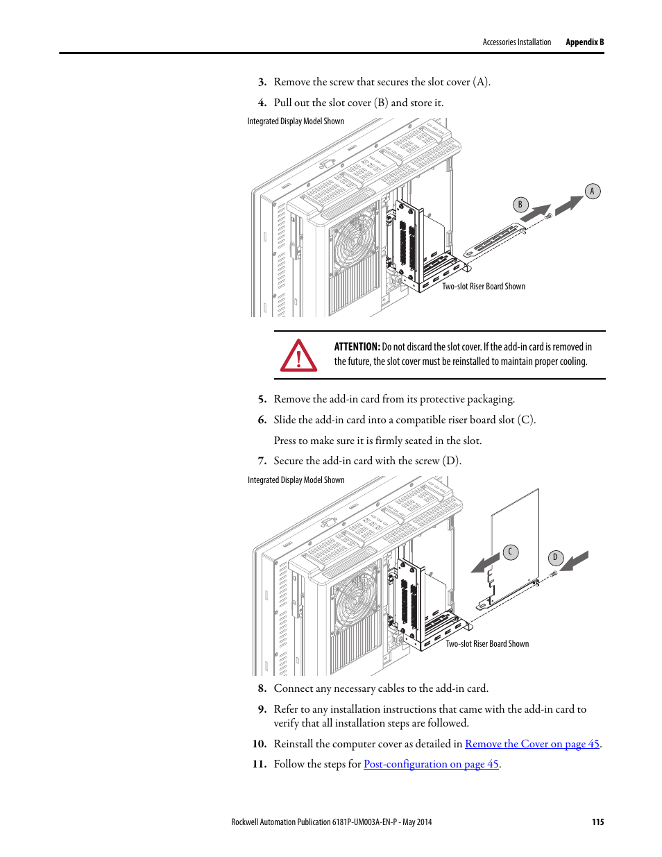 Rockwell Automation 6189x Integrated Display Industrial Computers User Manual User Manual | Page 115 / 124