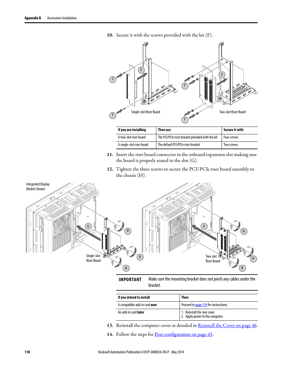 Rockwell Automation 6189x Integrated Display Industrial Computers User Manual User Manual | Page 118 / 124