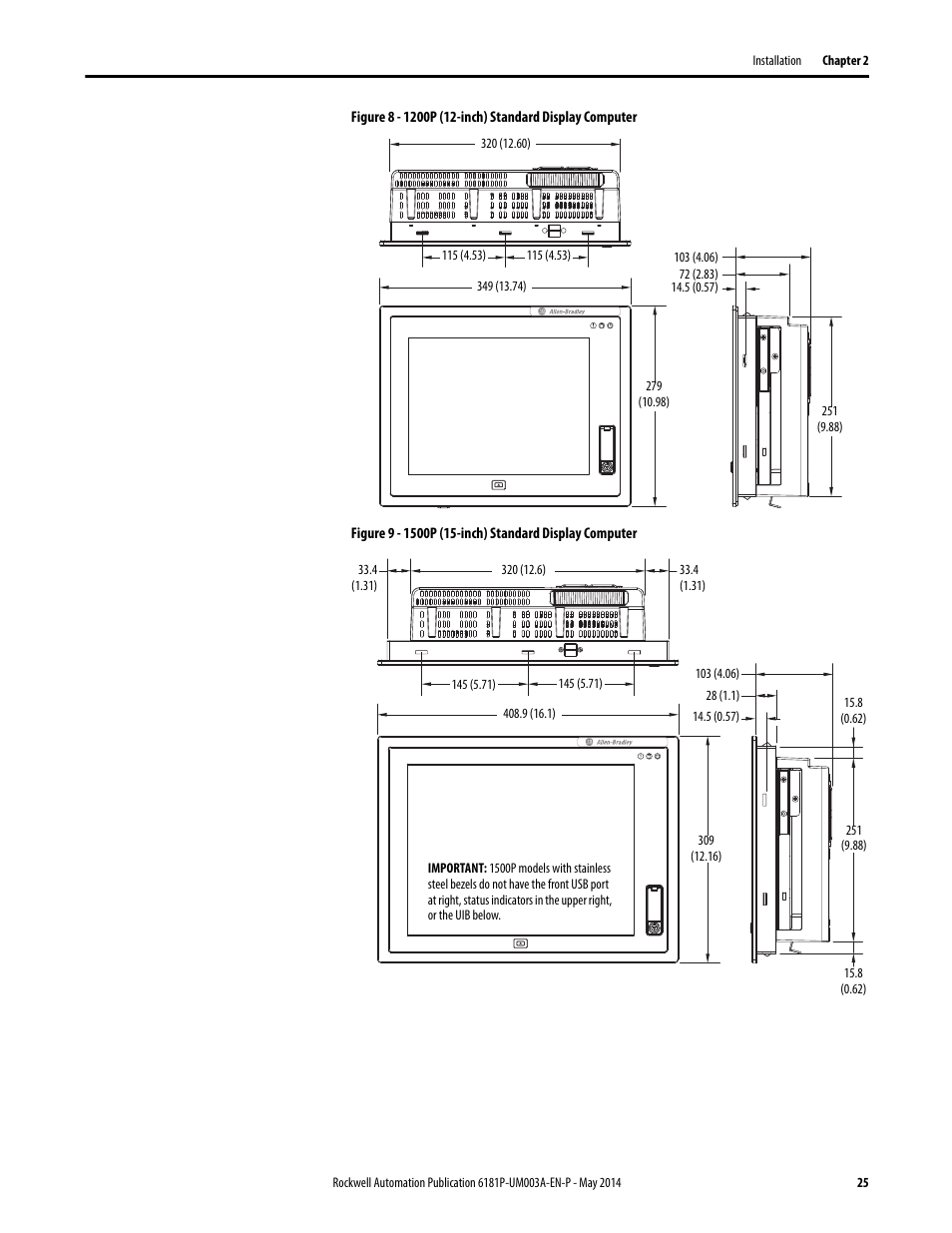 Rockwell Automation 6189x Integrated Display Industrial Computers User Manual User Manual | Page 25 / 124