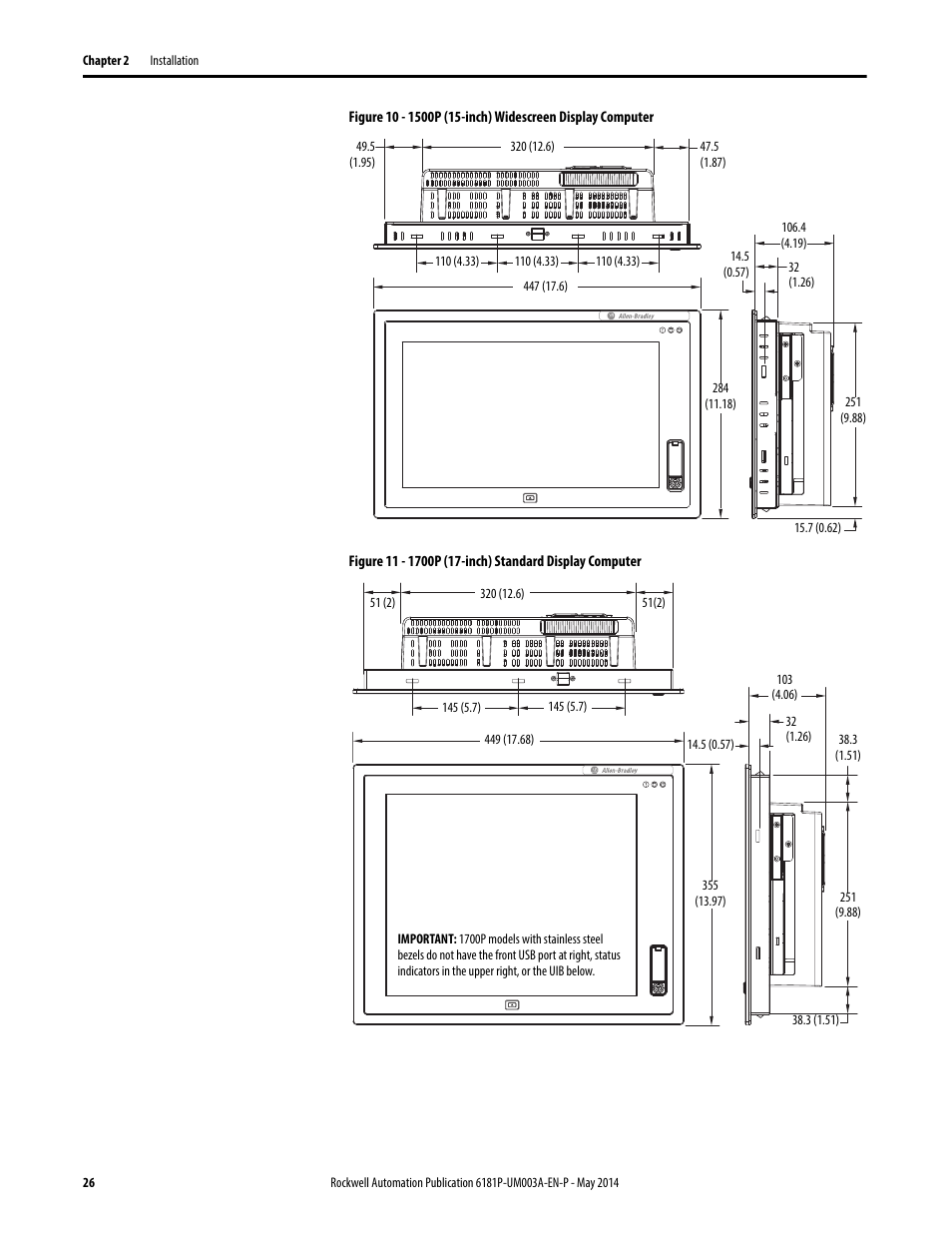 Rockwell Automation 6189x Integrated Display Industrial Computers User Manual User Manual | Page 26 / 124