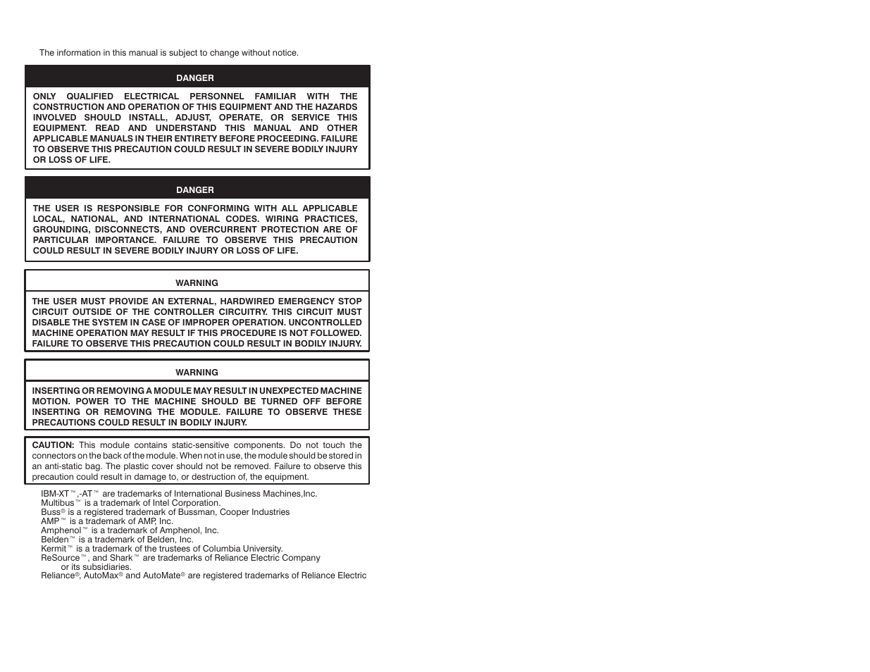 Rockwell Automation 57C329 Remote I/O Communications, AutoMax User Manual | Page 2 / 144