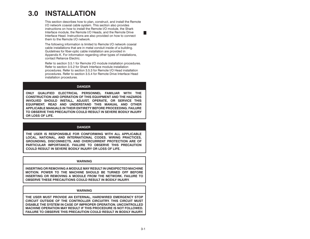 0 - installation, 0 installation | Rockwell Automation 57C329 Remote I/O Communications, AutoMax User Manual | Page 27 / 144