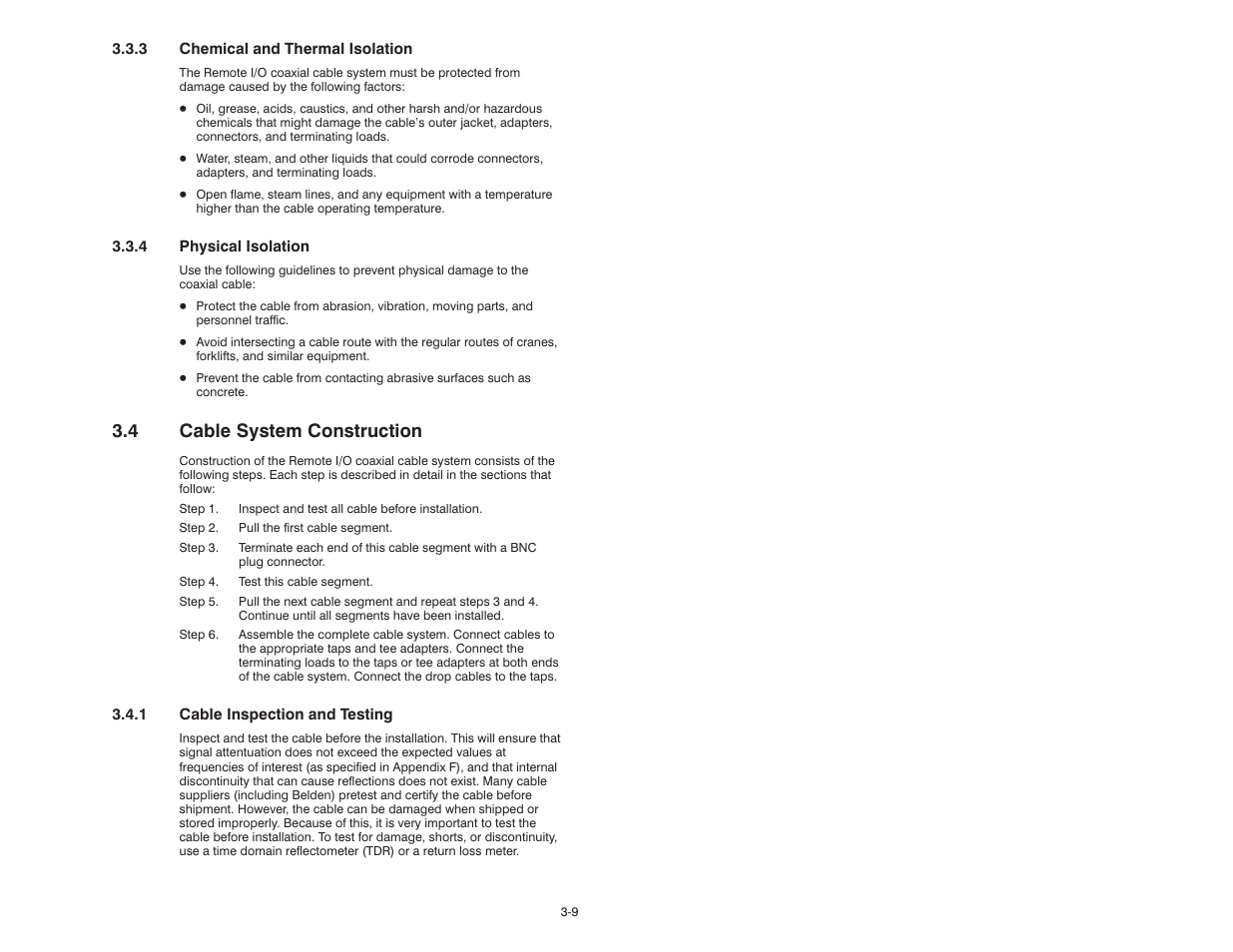 4 cable system construction | Rockwell Automation 57C329 Remote I/O Communications, AutoMax User Manual | Page 35 / 144