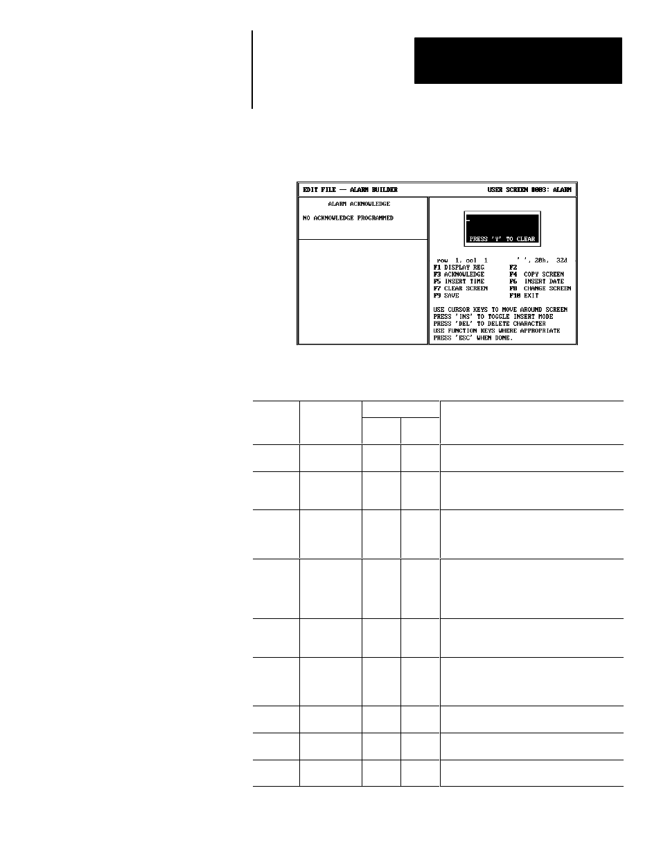 Alarm screen builder | Rockwell Automation 2707-NP DTAM Programming Software User Manual | Page 103 / 184